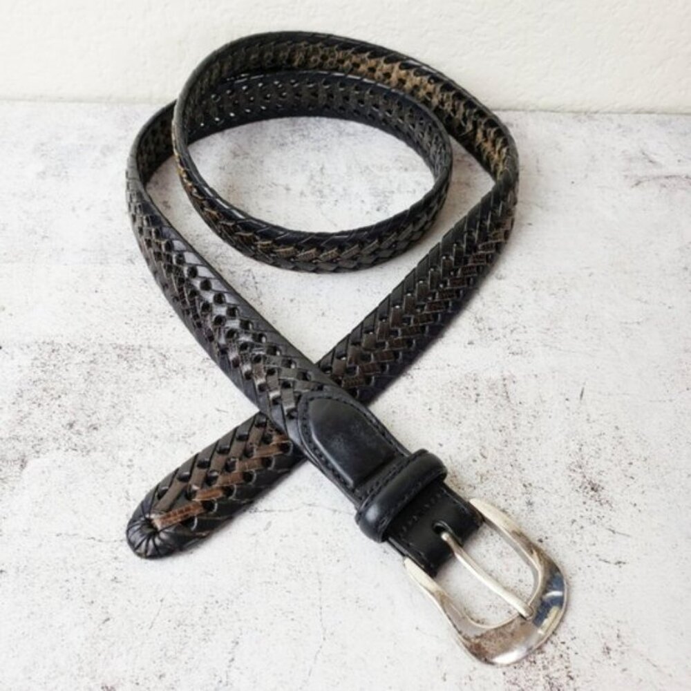 Vintage Brighton Braided Leather Belt Rustic size 42 Unisex